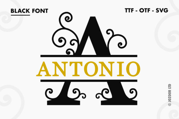 Antonio Split Monogram: A Charming Font for Your Creative Projects