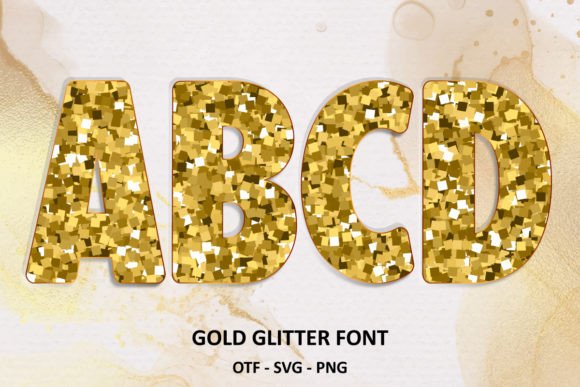 Gold Glitter: Mastering the Art of Typographic Elegance