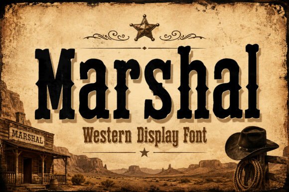 Marshal: The Western Display Font for Authentic Design