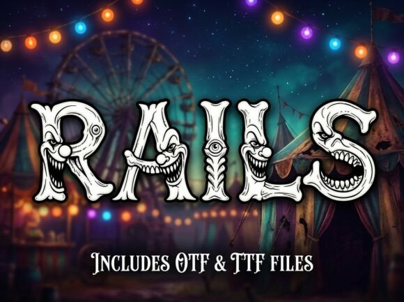 Rails: A Stunning Decorative Display Font for Bold Creators