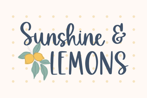 Sunshine Lemons: A Handwritten Font for Your Creative Projects